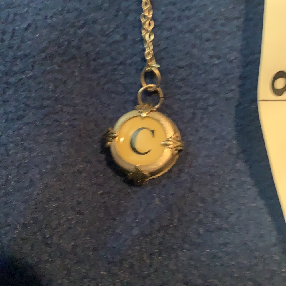 “C” pendant and chain 16” necklace